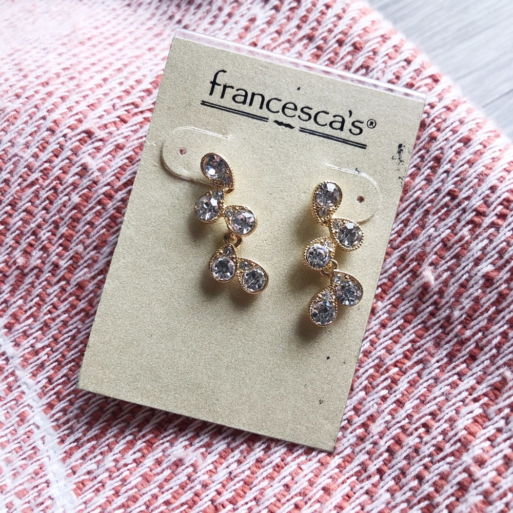 Gold tone earrings